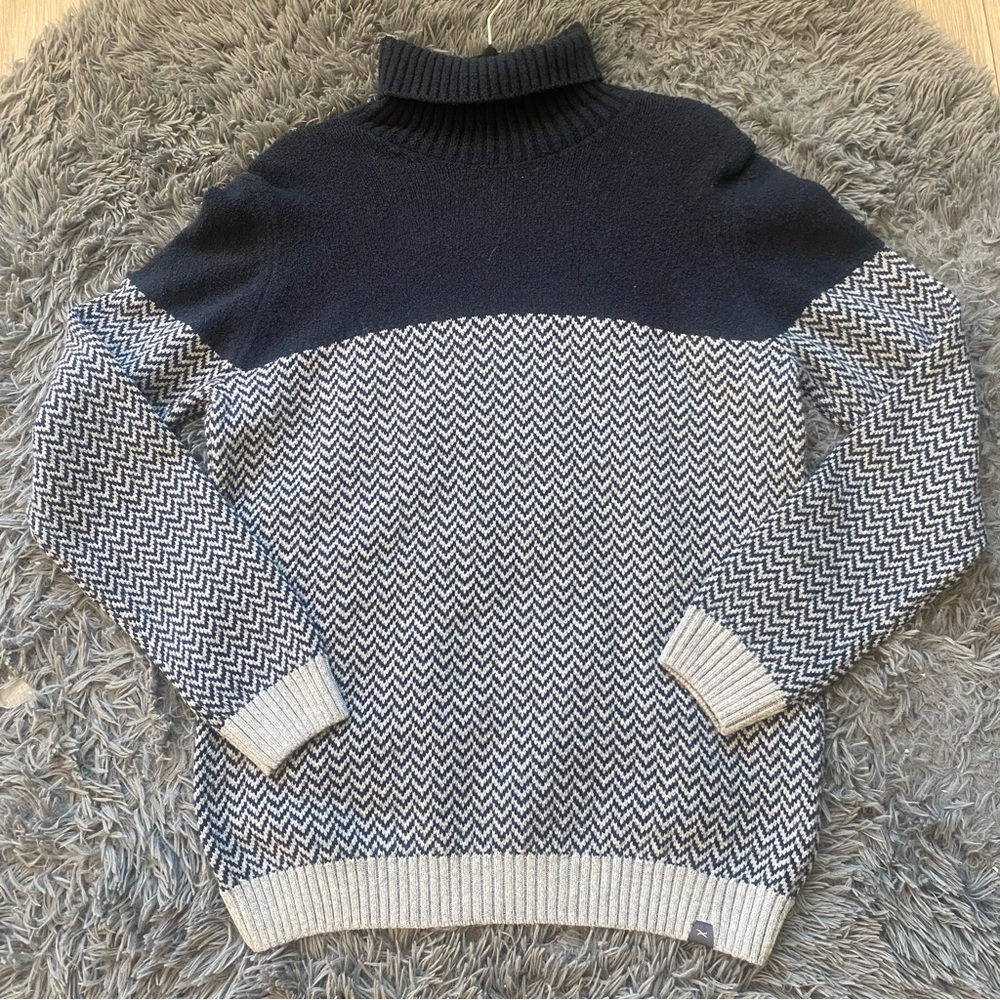 Brax ‘Feel Good’ Men’s Sweater – Size L,Navy bleu/grey